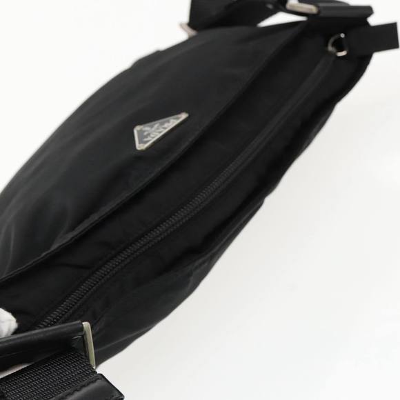 PRADA Shoulder Bag Nylon Black Silver Auth 95371 - Picture 6 of 16